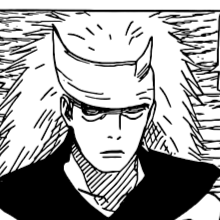 Aesthetic anime/manga PFP for discord, Naruto, The Two Mangekyou - 666, Page 10, Chapter 666. 1:1 square ratio. Aesthetic pfps dark, black and white.