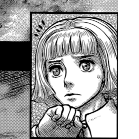 Aesthetic anime & manga PFP for discord, Berserk, Passage of Dreams - 349, Page 9, Chapter 349. 1:1 square ratio. Aesthetic pfps dark, color & black and white.