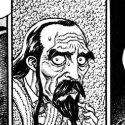 Aesthetic anime & manga PFP for discord, Berserk, The Fallen Hawk - 39, Page 2, Chapter 39. 1:1 square ratio. Aesthetic pfps dark, color & black and white.