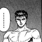 Aesthetic anime & manga PFP for discord, Berserk, The Brand - 0.02, Page 9, Chapter 0.02. 1:1 square ratio. Aesthetic pfps dark, color & black and white.