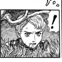 Aesthetic anime & manga PFP for discord, Berserk, Wilderness Reunion - 191, Page 6, Chapter 191. 1:1 square ratio. Aesthetic pfps dark, color & black and white.