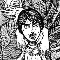 Aesthetic anime & manga PFP for discord, Berserk, Eastern Magic - 271, Page 5, Chapter 271. 1:1 square ratio. Aesthetic pfps dark, color & black and white.