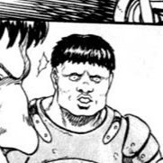 Aesthetic anime & manga PFP for discord, Berserk, The Black Swordsman - 0.01, Page 9, Chapter 0.01. 1:1 square ratio. Aesthetic pfps dark, color & black and white.