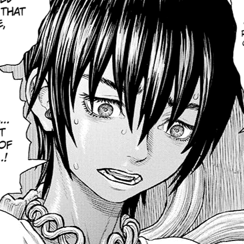 Aesthetic anime & manga PFP for discord, Berserk, Cherry Tree Garden - 360, Page 3, Chapter 360. 1:1 square ratio. Aesthetic pfps dark, color & black and white.