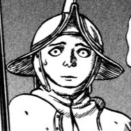 Aesthetic anime & manga PFP for discord, Berserk, The Fallen Hawk - 39, Page 6, Chapter 39. 1:1 square ratio. Aesthetic pfps dark, color & black and white.