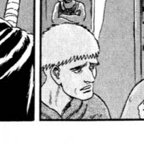 Aesthetic anime & manga PFP for discord, Berserk, The Black Swordsman - 0.01, Page 5, Chapter 0.01. 1:1 square ratio. Aesthetic pfps dark, color & black and white.