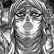 Aesthetic anime & manga PFP for discord, Berserk, Soaring Flight - 341, Page 4, Chapter 341. 1:1 square ratio. Aesthetic pfps dark, color & black and white.