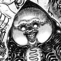 Aesthetic anime & manga PFP for discord, Berserk, Advent - 75, Page 5, Chapter 75. 1:1 square ratio. Aesthetic pfps dark, color & black and white.