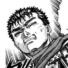 Aesthetic anime & manga PFP for discord, Berserk, Confession - 45, Page 7, Chapter 45. 1:1 square ratio. Aesthetic pfps dark, color & black and white.