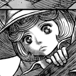 Aesthetic anime & manga PFP for discord, Berserk, Gloomy Wastes - 348, Page 17, Chapter 348. 1:1 square ratio. Aesthetic pfps dark, color & black and white.