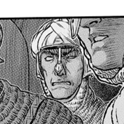 Aesthetic anime & manga PFP for discord, Berserk, Is the sleeping black beast but biding its time? - 374, Page 2, Chapter 374. 1:1 square ratio. Aesthetic pfps dark, color & black and white.