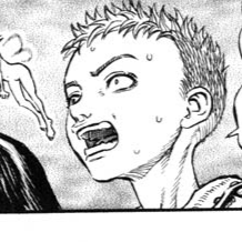 Aesthetic anime & manga PFP for discord, Berserk, Spirit Road (1) - 141, Page 5, Chapter 141. 1:1 square ratio. Aesthetic pfps dark, color & black and white.