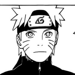 Aesthetic anime & manga PFP for discord, Naruto, The Four-Tails: The Sage King of the Apes - 568, Page 7, Chapter 568. 1:1 square ratio. Aesthetic pfps dark, black and white.