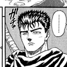 Aesthetic anime & manga PFP for discord, Berserk, The Black Swordsman - 0.01, Page 15, Chapter 0.01. 1:1 square ratio. Aesthetic pfps dark, color & black and white.