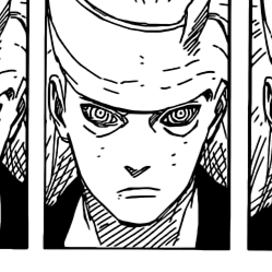 Aesthetic anime/manga PFP for discord, Naruto, Infinite Dream - 676, Page 7, Chapter 676. 1:1 square ratio. Aesthetic pfps dark, black and white.