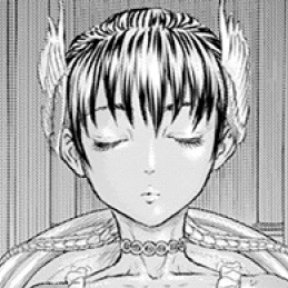 Aesthetic anime & manga PFP for discord, Berserk, The Red Raven Sleeps in the Birdcage - 372, Page 8, Chapter 372. 1:1 square ratio. Aesthetic pfps dark, color & black and white.