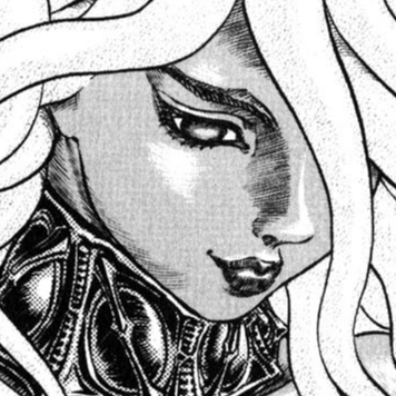 Aesthetic anime & manga PFP for discord, Berserk, Advent - 75, Page 2, Chapter 75. 1:1 square ratio. Aesthetic pfps dark, color & black and white.