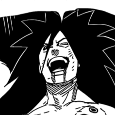 Aesthetic anime & manga PFP for discord, Naruto, Rinbo/Hengoku!! - 659, Page 1, Chapter 659. 1:1 square ratio. Aesthetic pfps dark, black and white.