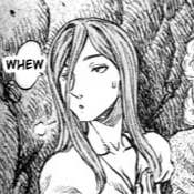 Aesthetic anime & manga PFP for discord, Berserk, The Witch - 140, Page 8, Chapter 140. 1:1 square ratio. Aesthetic pfps dark, color & black and white.