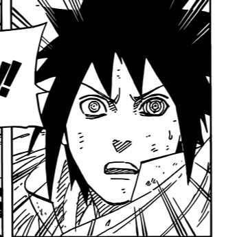 Aesthetic anime/manga PFP for discord, Naruto, She of the Beginning - 679, Page 5, Chapter 679. 1:1 square ratio. Aesthetic pfps dark, black and white.