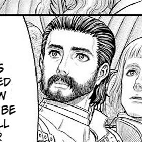 Aesthetic anime & manga PFP for discord, Berserk, Dawn of an Empire - 358, Page 12, Chapter 358. 1:1 square ratio. Aesthetic pfps dark, color & black and white.