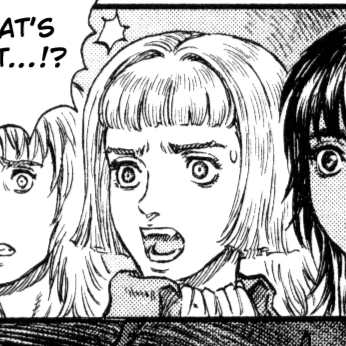 Aesthetic anime & manga PFP for discord, Berserk, Companions - 221, Page 2, Chapter 221. 1:1 square ratio. Aesthetic pfps dark, color & black and white.