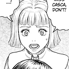 Aesthetic anime & manga PFP for discord, Berserk, Cherry Tree Garden - 360, Page 2, Chapter 360. 1:1 square ratio. Aesthetic pfps dark, color & black and white.