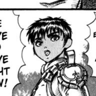 Aesthetic anime & manga PFP for discord, Berserk, Comrades in Arms - 44, Page 6, Chapter 44. 1:1 square ratio. Aesthetic pfps dark, color & black and white.