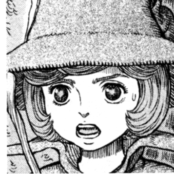 Aesthetic anime & manga PFP for discord, Berserk, Taint - 216, Page 1, Chapter 216. 1:1 square ratio. Aesthetic pfps dark, color & black and white.