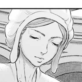 Aesthetic anime & manga PFP for discord, Berserk, The Red Raven Sleeps in the Birdcage - 372, Page 3, Chapter 372. 1:1 square ratio. Aesthetic pfps dark, color & black and white.