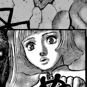 Aesthetic anime & manga PFP for discord, Berserk, Passage of Dreams - 349, Page 14, Chapter 349. 1:1 square ratio. Aesthetic pfps dark, color & black and white.