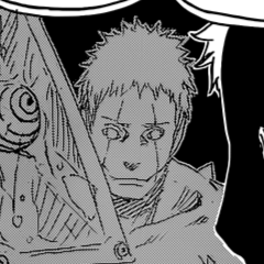 Aesthetic anime & manga PFP for discord, Naruto, Rinbo/Hengoku!! - 659, Page 2, Chapter 659. 1:1 square ratio. Aesthetic pfps dark, black and white.