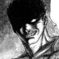 Aesthetic anime & manga PFP for discord, Berserk, The Black Swordsman - 0.01, Page 1, Chapter 0.01. 1:1 square ratio. Aesthetic pfps dark, color & black and white.