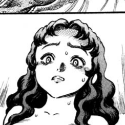 Aesthetic anime & manga PFP for discord, Berserk, Demise of a Dream - 40, Page 3, Chapter 40. 1:1 square ratio. Aesthetic pfps dark, color & black and white.