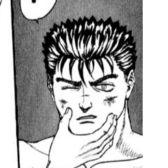 Aesthetic anime & manga PFP for discord, Berserk, The Black Swordsman - 0.01, Page 26, Chapter 0.01. 1:1 square ratio. Aesthetic pfps dark, color & black and white.