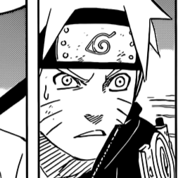 Aesthetic anime/manga PFP for discord, Naruto, The Floating Elder...!! - 670, Page 4, Chapter 670. 1:1 square ratio. Aesthetic pfps dark, black and white.