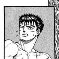 Aesthetic anime & manga PFP for discord, Berserk, The Brand - 0.02, Page 11, Chapter 0.02. 1:1 square ratio. Aesthetic pfps dark, color & black and white.