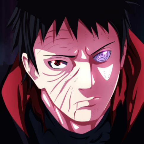 Aesthetic anime & manga PFP for discord, Naruto, The End - 609, Page 4, Chapter 609. 1:1 square ratio. Aesthetic pfps dark, black and white.