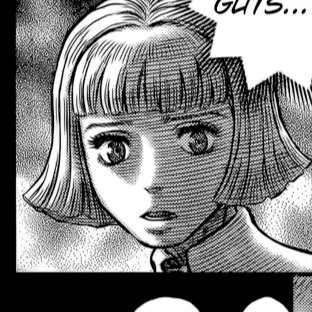 Aesthetic anime & manga PFP for discord, Berserk, Gloomy Wastes - 348, Page 15, Chapter 348. 1:1 square ratio. Aesthetic pfps dark, color & black and white.