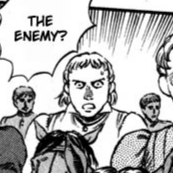 Aesthetic anime & manga PFP for discord, Berserk, Demise of a Dream - 40, Page 9, Chapter 40. 1:1 square ratio. Aesthetic pfps dark, color & black and white.