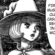 Aesthetic anime & manga PFP for discord, Berserk, Gloomy Wastes - 348, Page 8, Chapter 348. 1:1 square ratio. Aesthetic pfps dark, color & black and white.