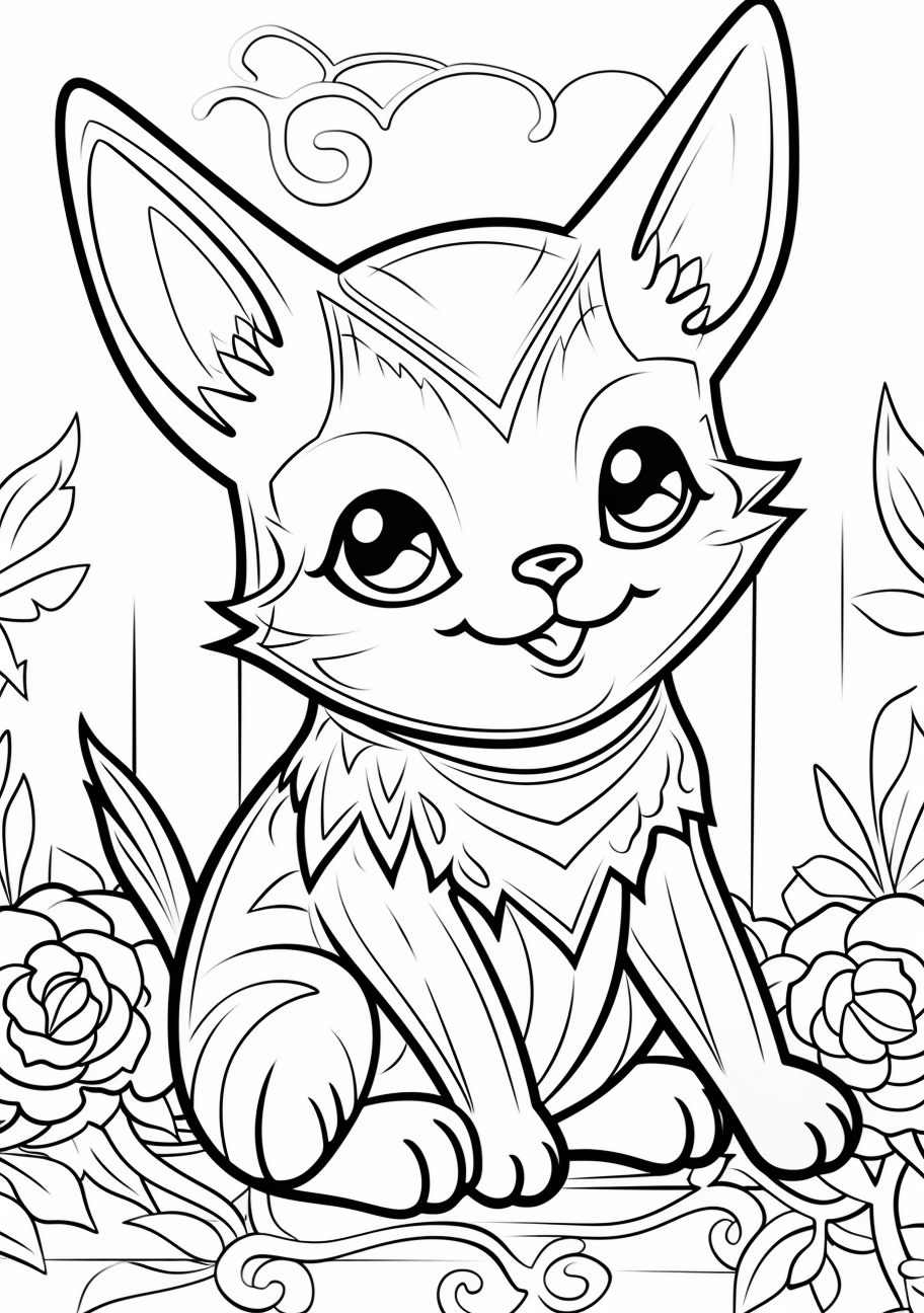 A delightful image of Pikachu; strong and well-defined outlines. printable coloring page, black and white, free download