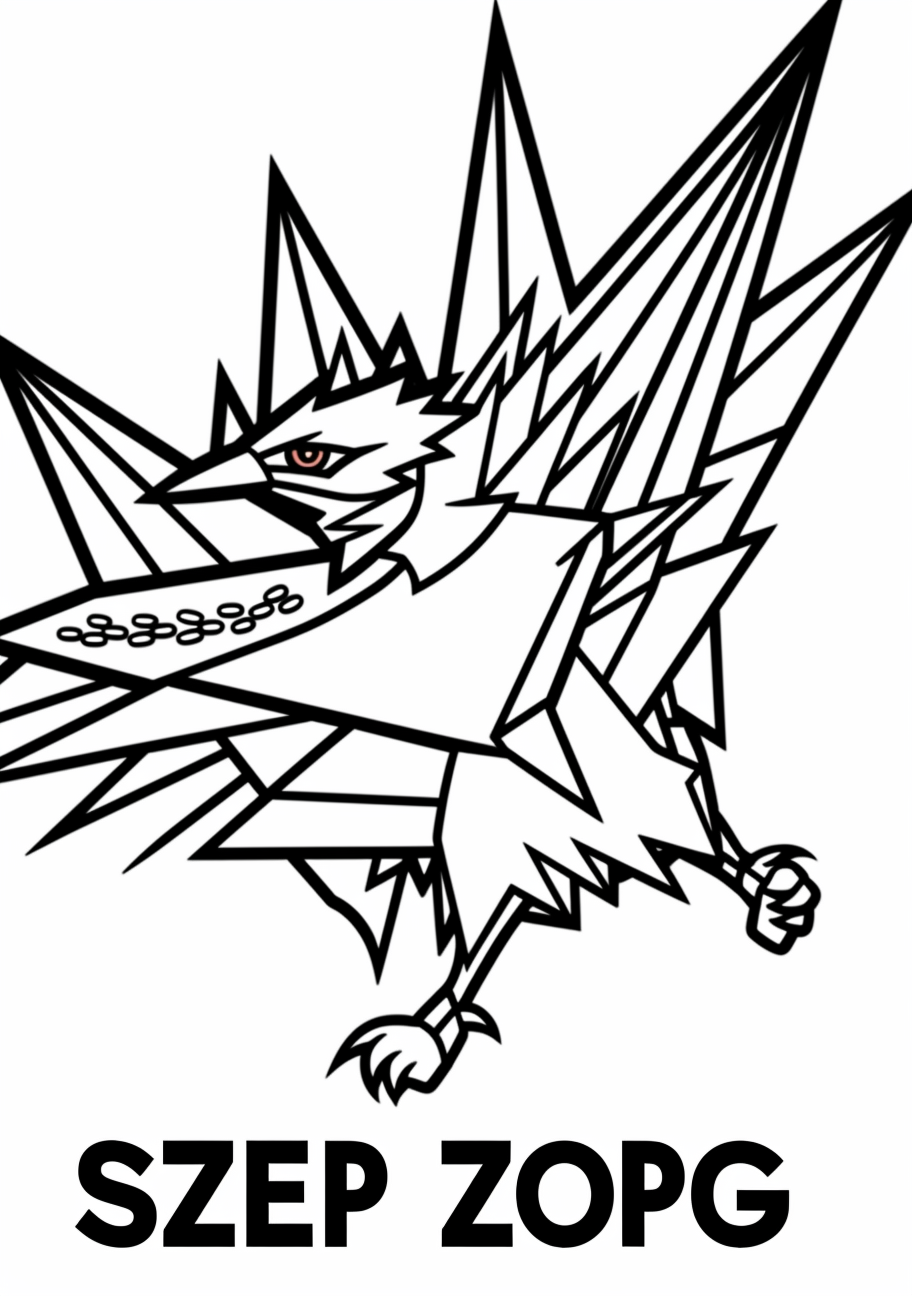 Groudon grandly portrayed with rugged body lines and spikes. printable coloring page, black and white, free download