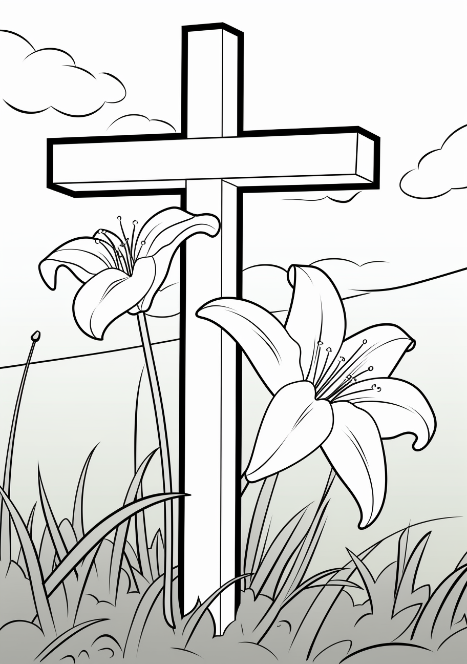 Shows the iconic scene of Jesus washing His disciples' feet, setting an example of humility, ample area for color blending and shading. inspirational biblical easter coloring pages pfp for discord.