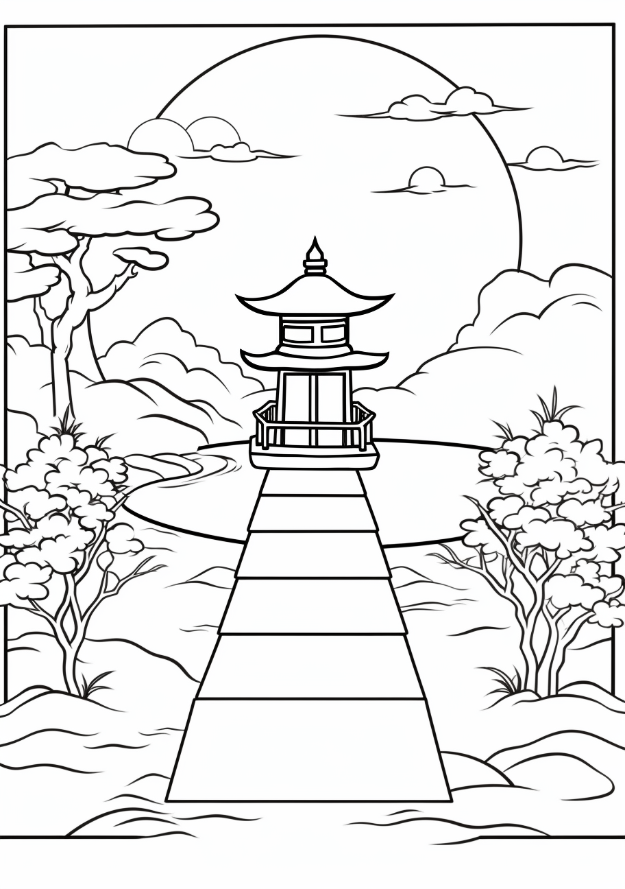 A tranquil scene of a Zen garden featuring neat sand patterns and a stone lantern; the style is simple yet effective. phone art wallpaper