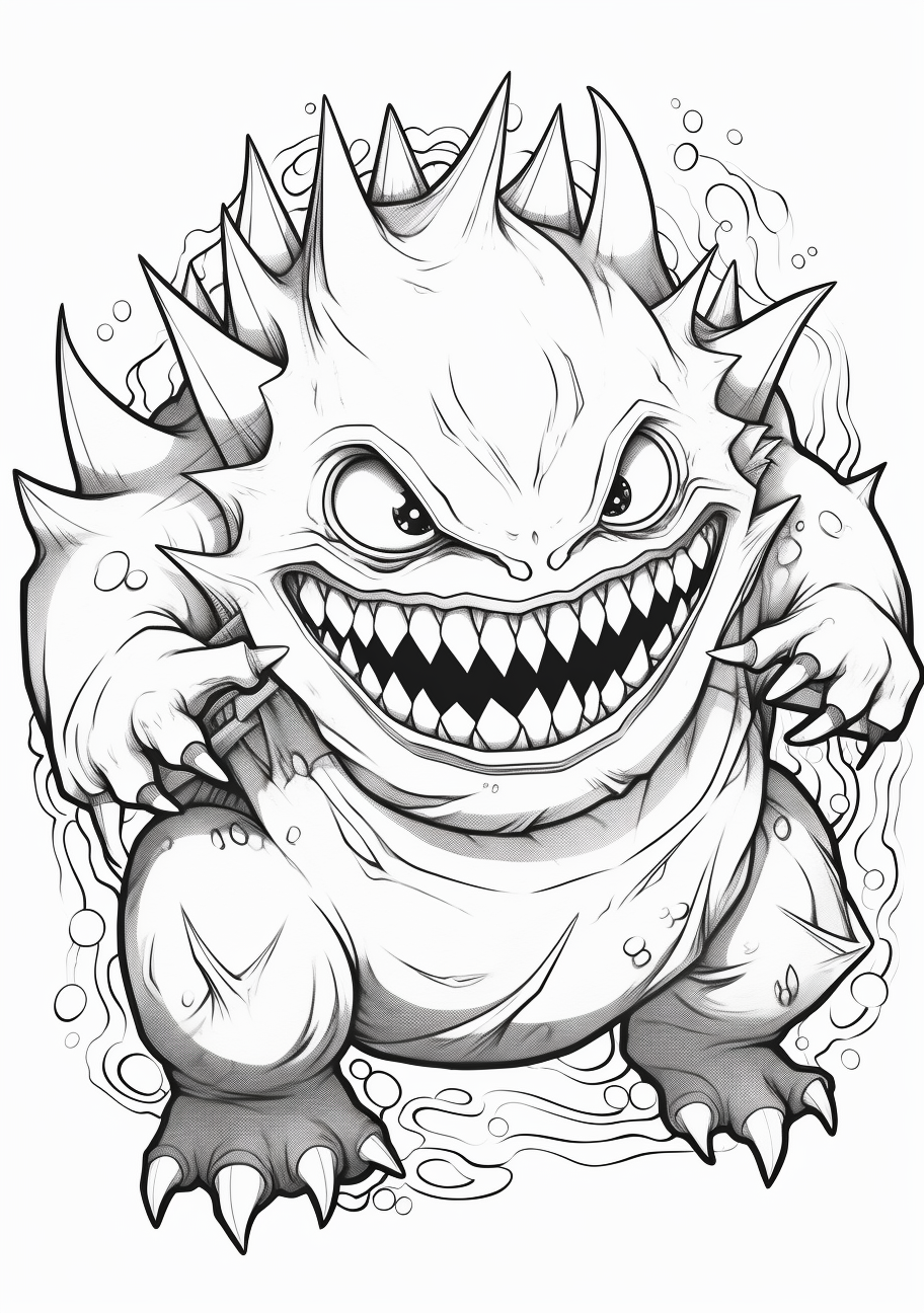 Mega Gengar Coloring Pages - Adult & Kids Coloring Fun Mega Gengar Coloring Pages - Adult & Kids Coloring Fun