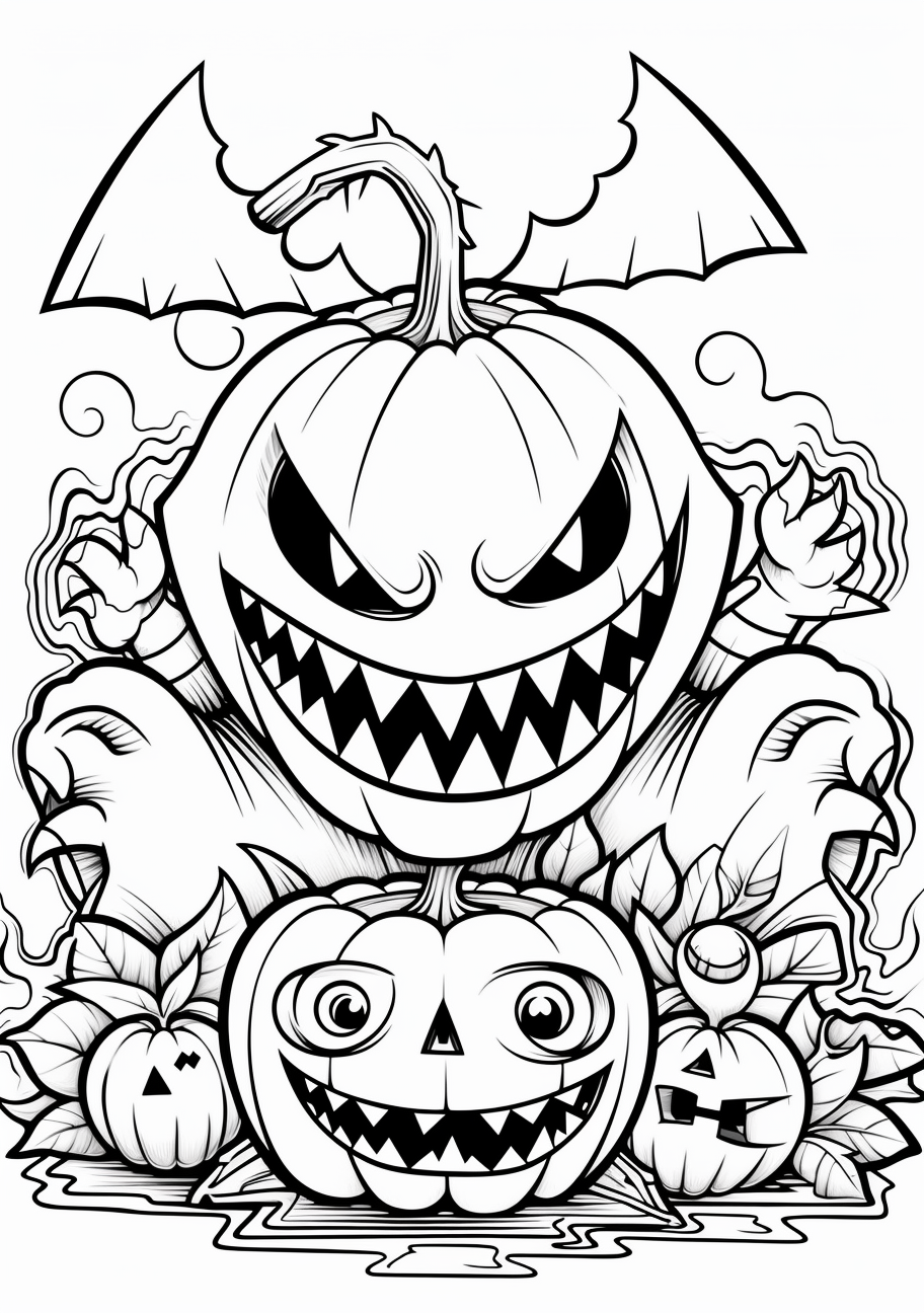 Mega Gengar with its spooky elements; simple lines and bold shapes. printable coloring page, black and white, free download