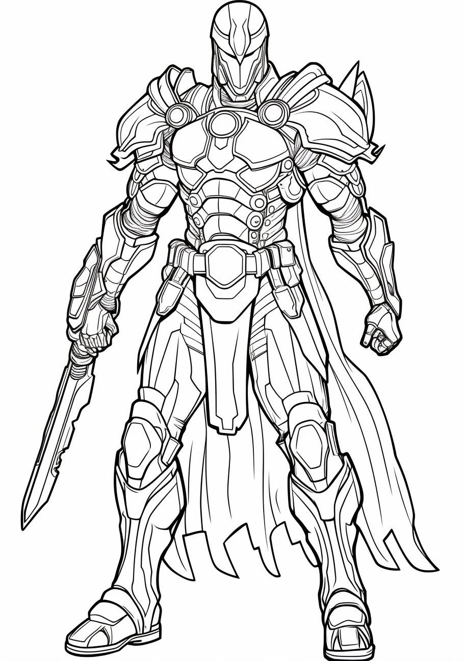 Stand-alone picture of popular anime fighter; detailed weapon and action-ready pose