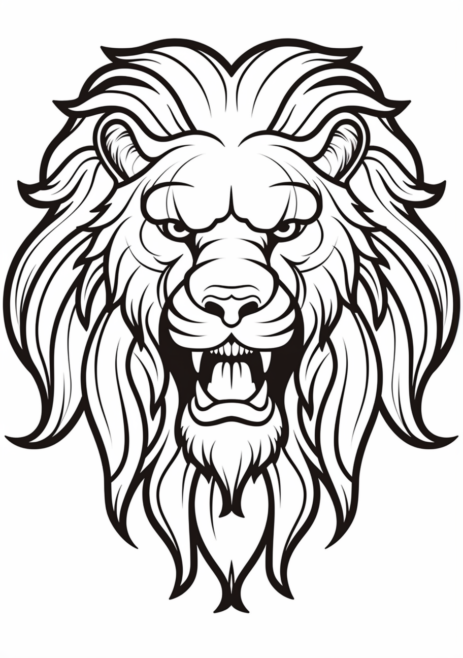 An anime rendering of a lion showcasing a majestic look through expressive eyes and detailed mane.