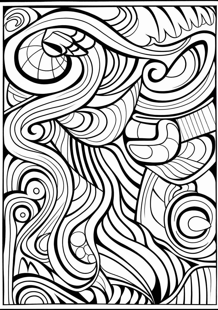 Abstract art featuring twisting forms and swirls; diverse line strength and intricate textures. phone art wallpaper